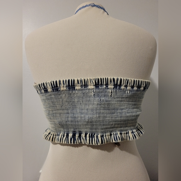 GARAGE FADED DENIM CROP TUBE TOP - Picture 9 of 11